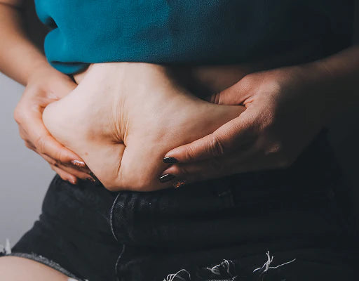 Your belly is noticeably puffier and more bloated than it used to be, especially around the middle.